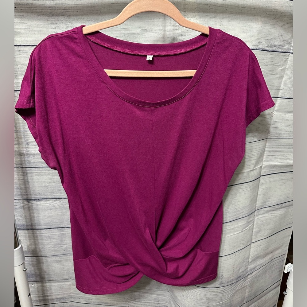 Raspberry Pink Women’s Twist Top Large